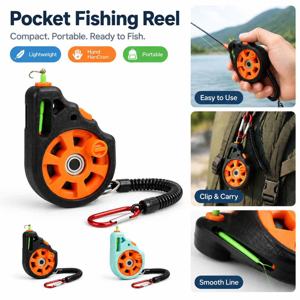 New Hand Line Reel Pocket Fish - огляд і ціна Fly Reel